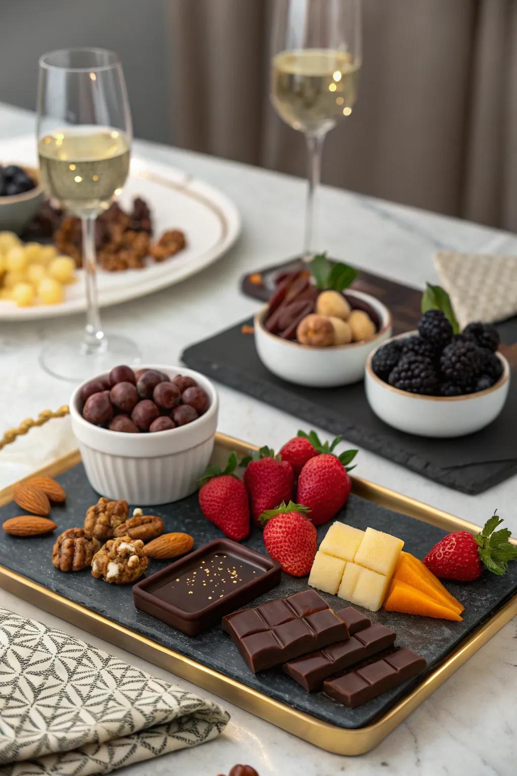 Indulge in a sweet chocolate tasting experience.