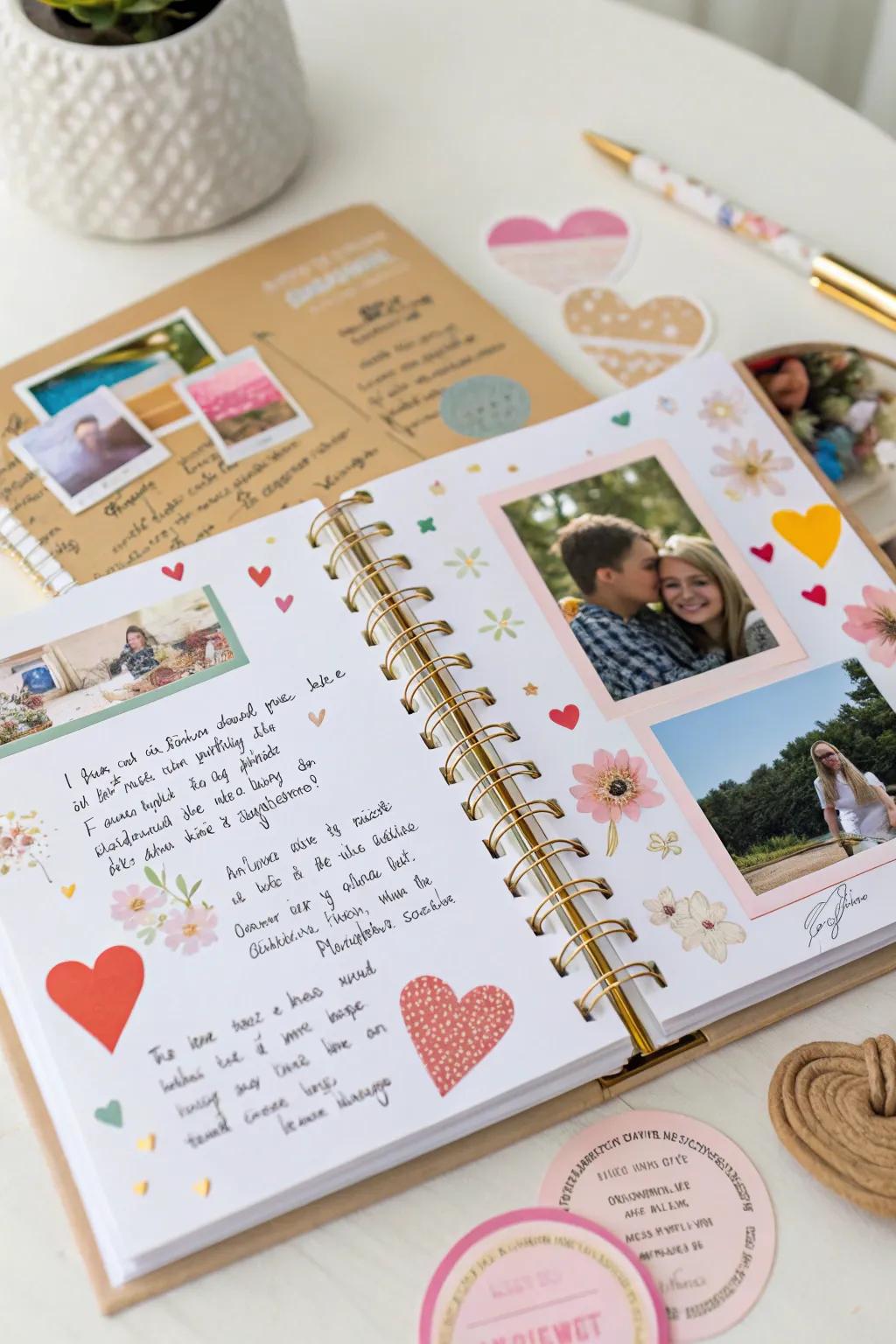 Capture cherished memories in a personalized scrapbook.