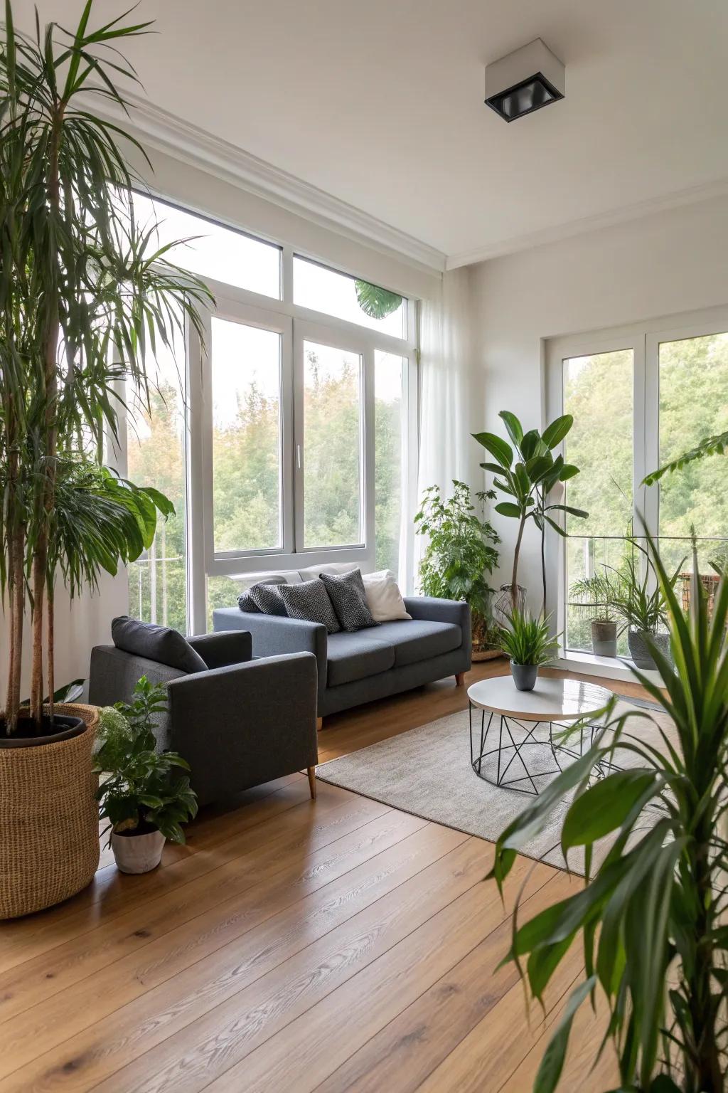 Reed flooring is both green and stylish.