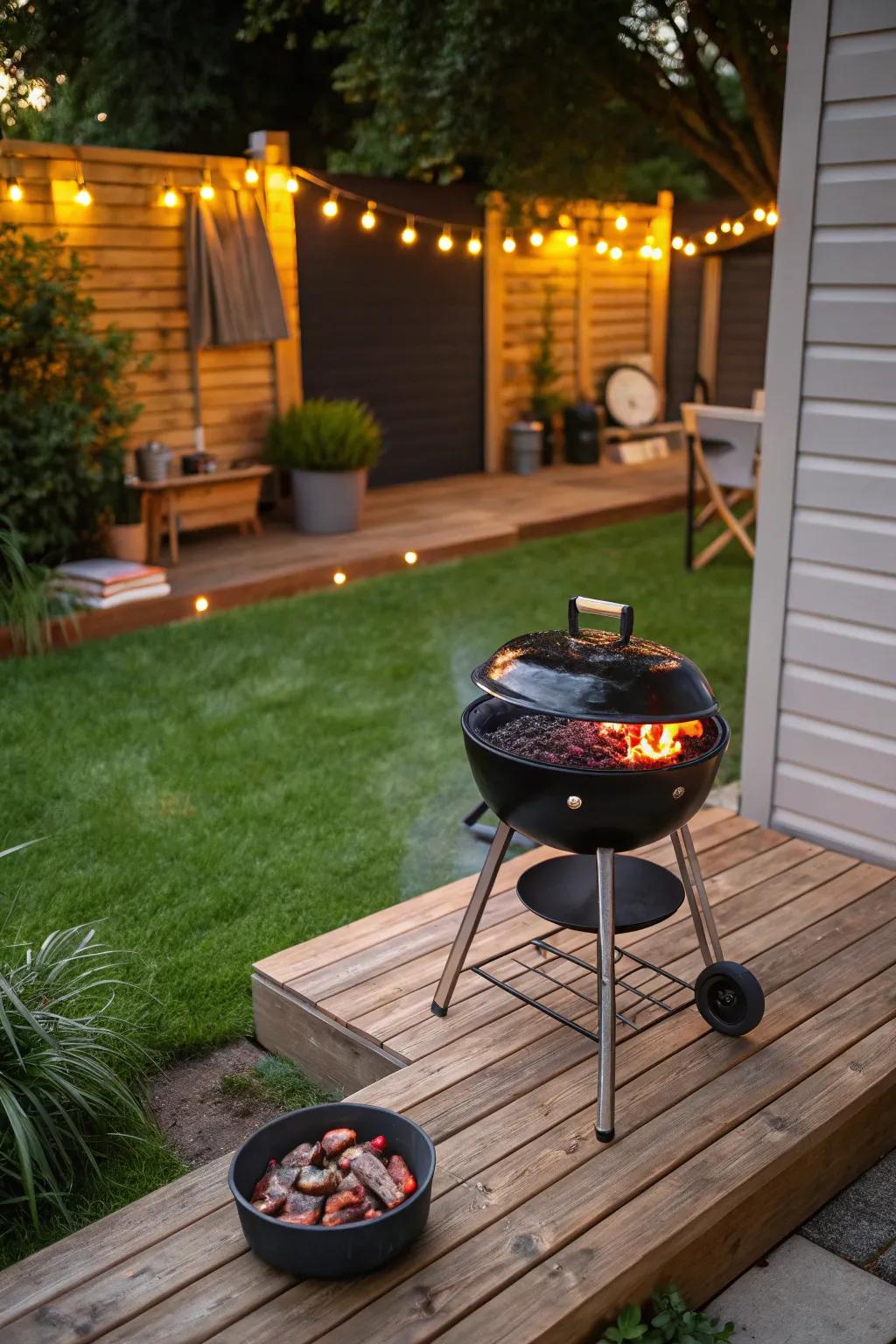 Enjoy traditional grilling with the rich flavors of charcoal.