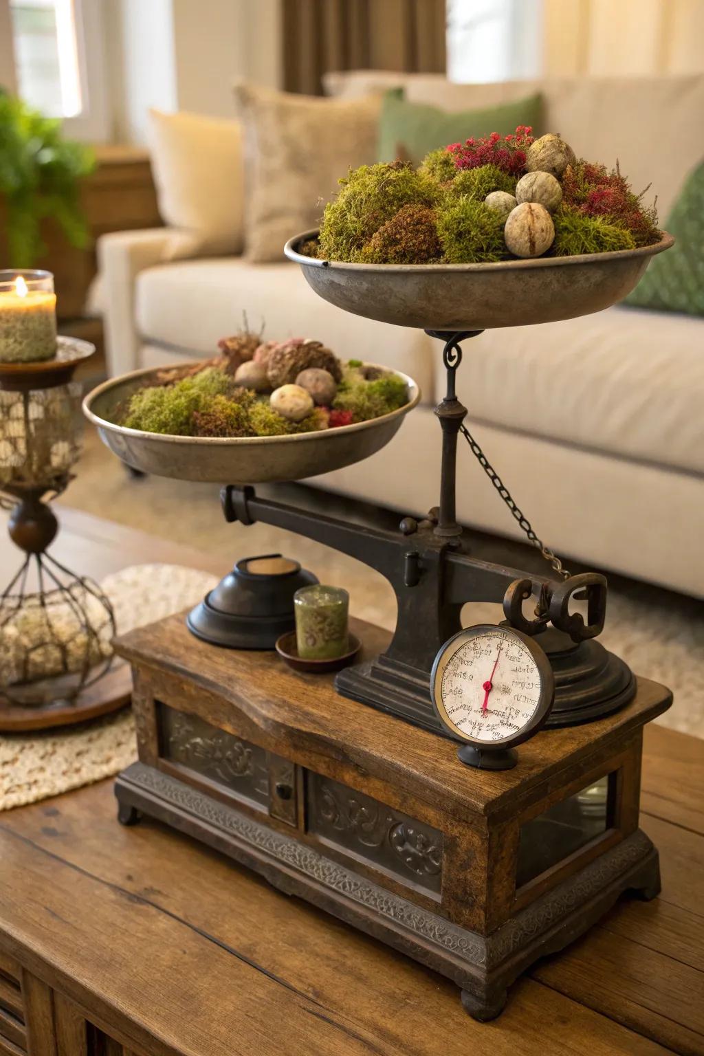 Aromatic decorative bowls on a vintage scale.