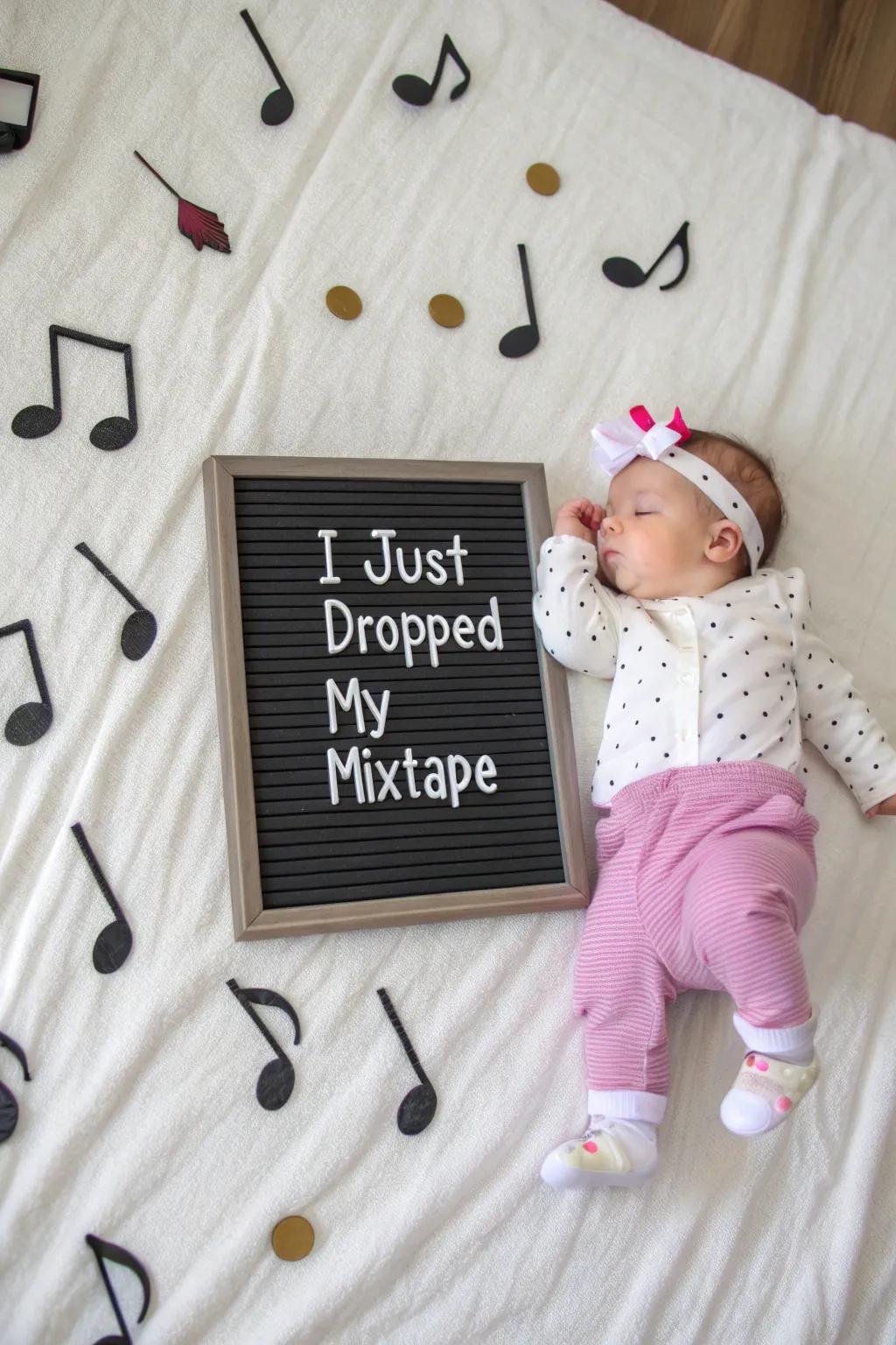 Celebrating baby's babbles as their first 'mixtape.'