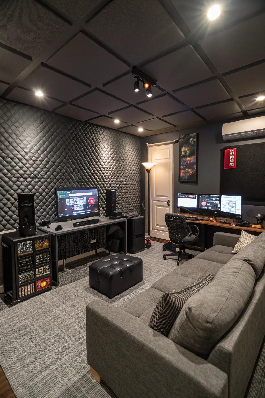 Soundproofing guarantees privacy and enhances your gaming enjoyment.