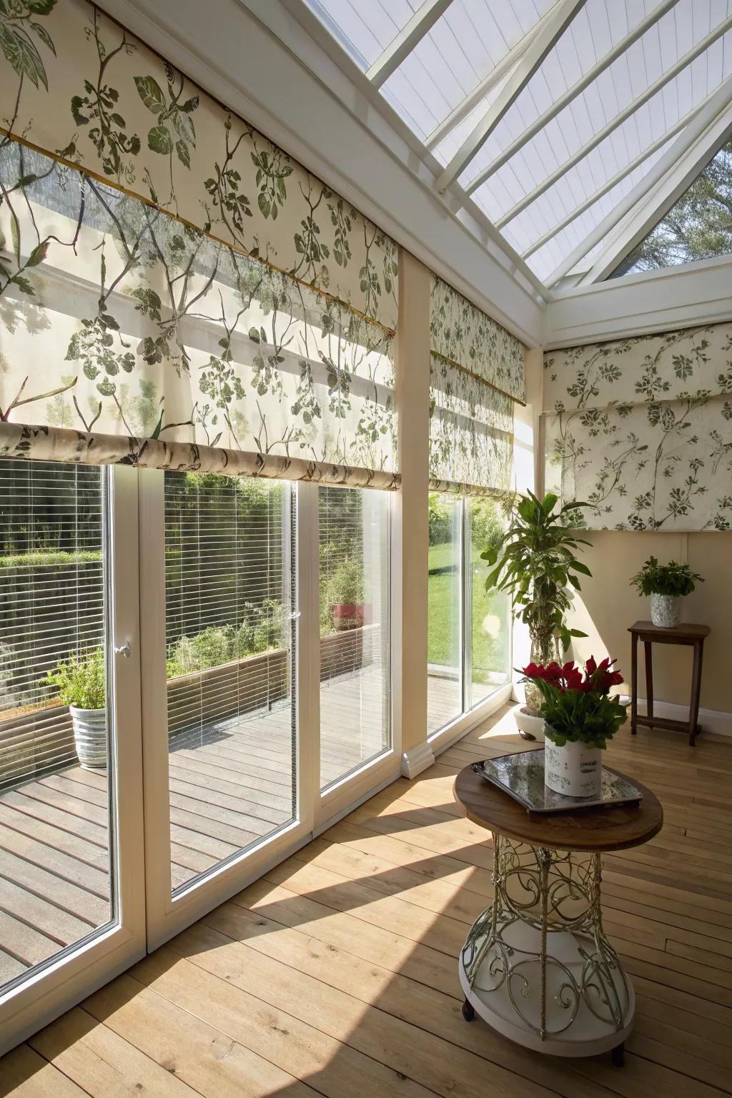 Nature prints connect indoor and outdoor spaces.