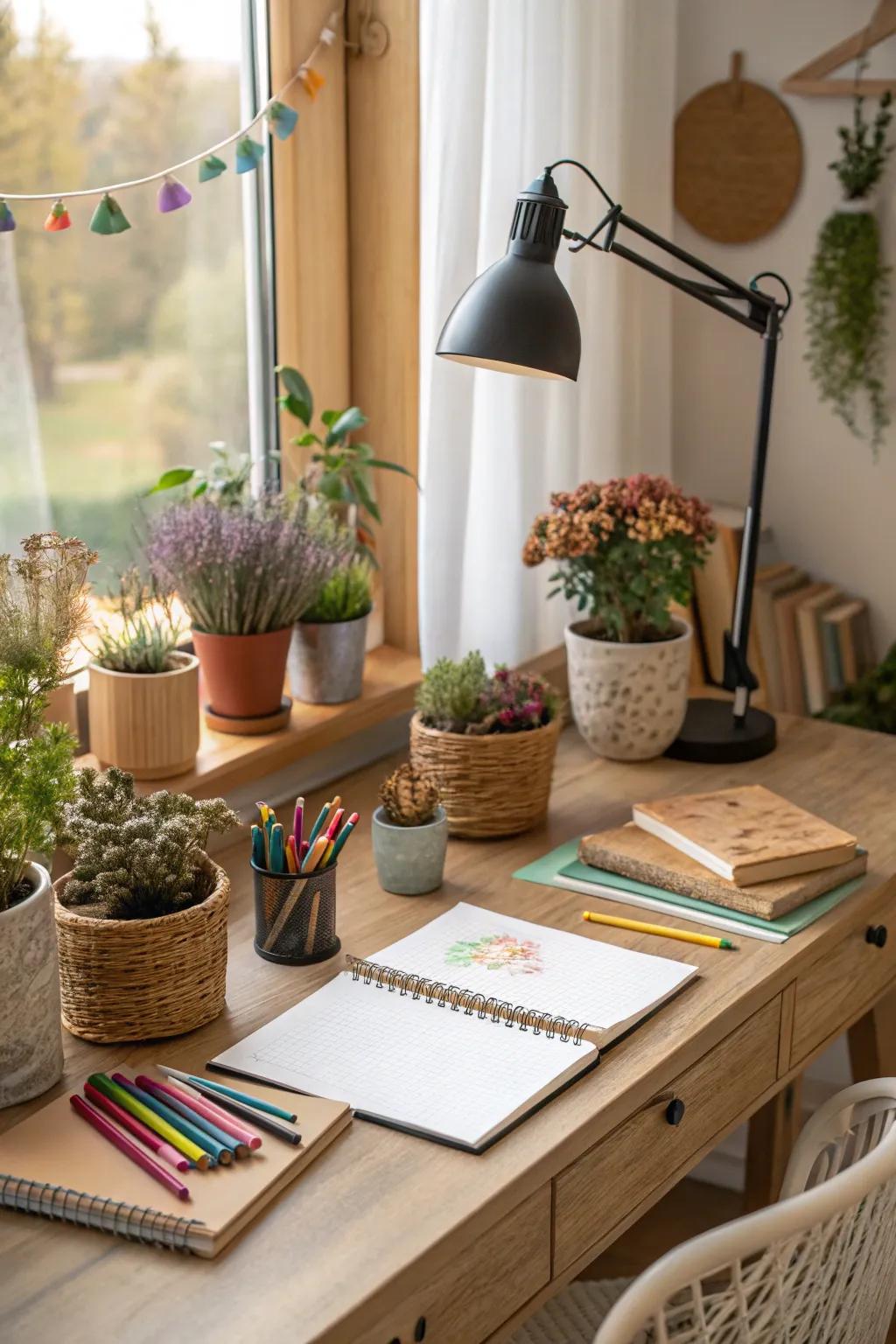 Drawing on the tranquility of the outdoors.