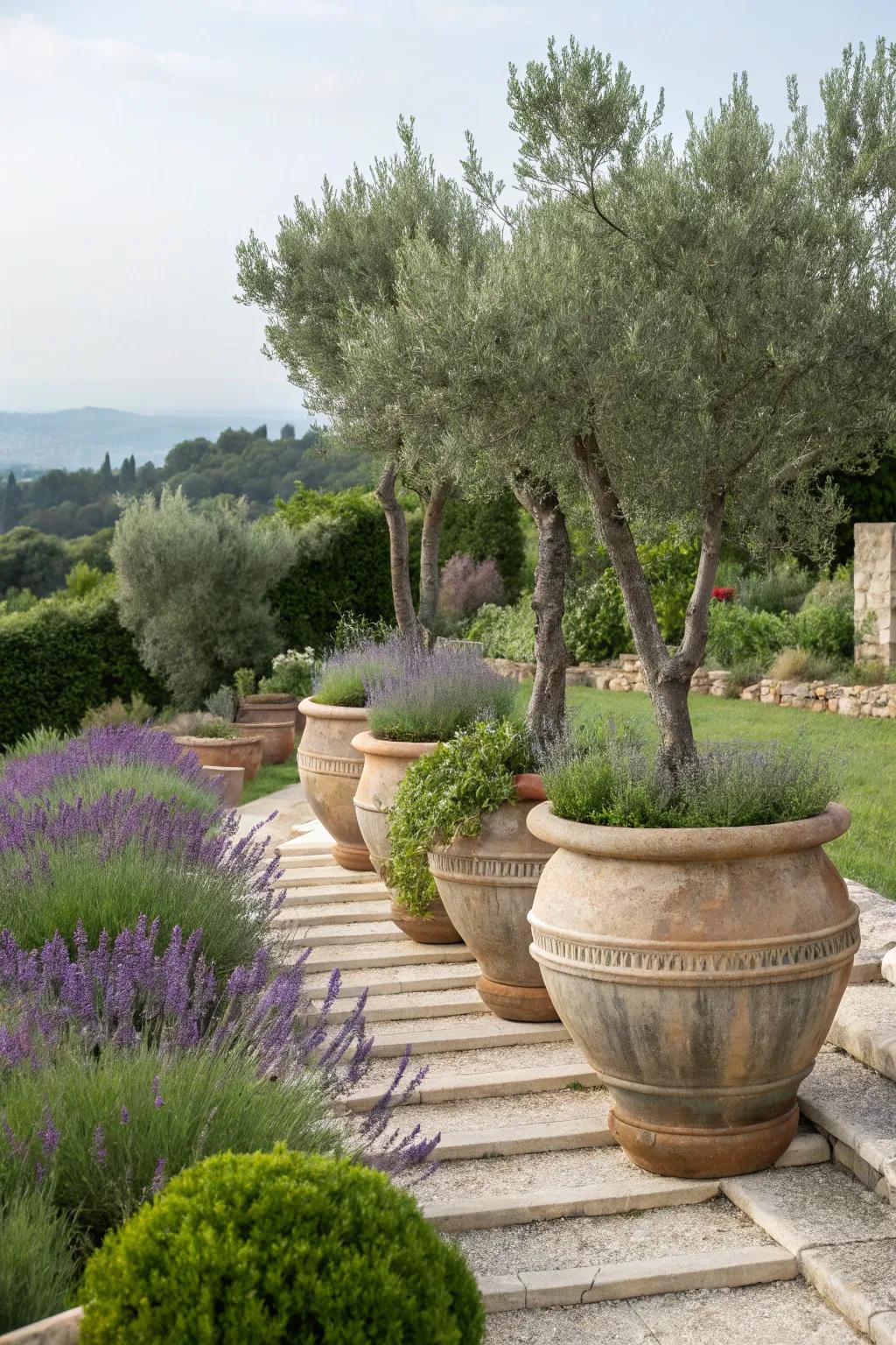 Transport your garden with Mediterranean plants.