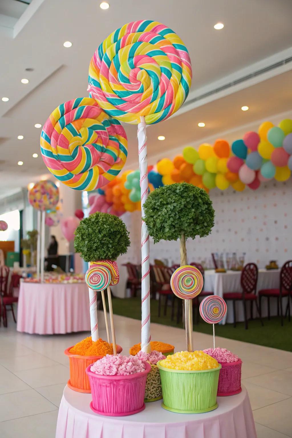 A striking sweet treat tree arrangement