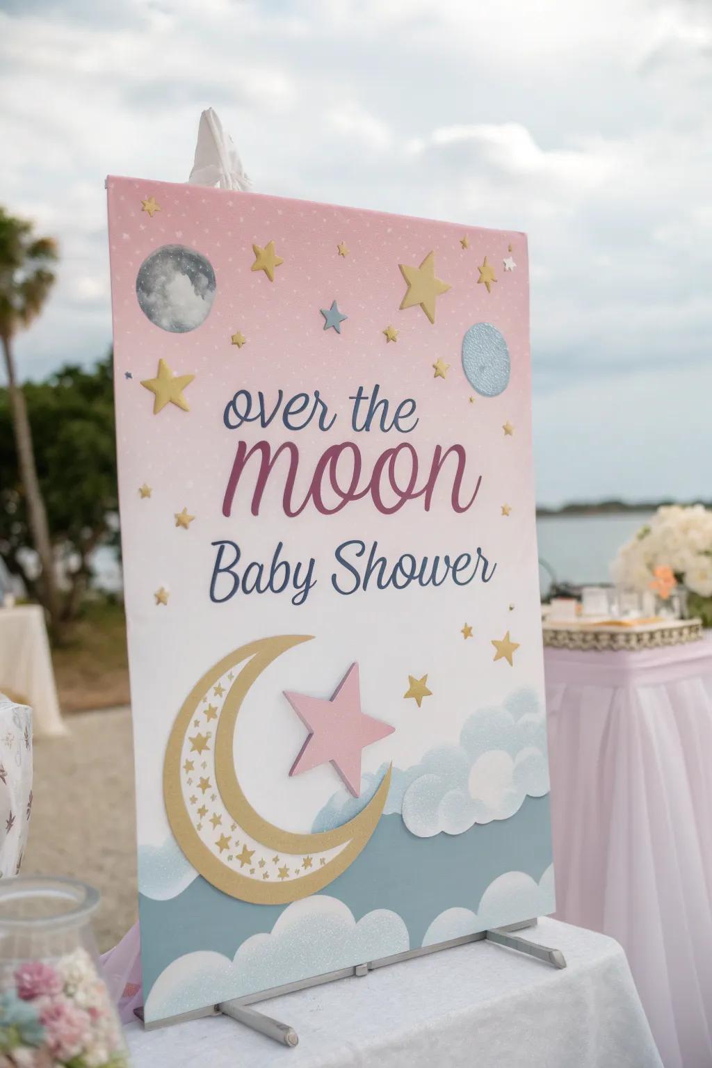 An announcement establishing the ambiance for a celestial celebration.