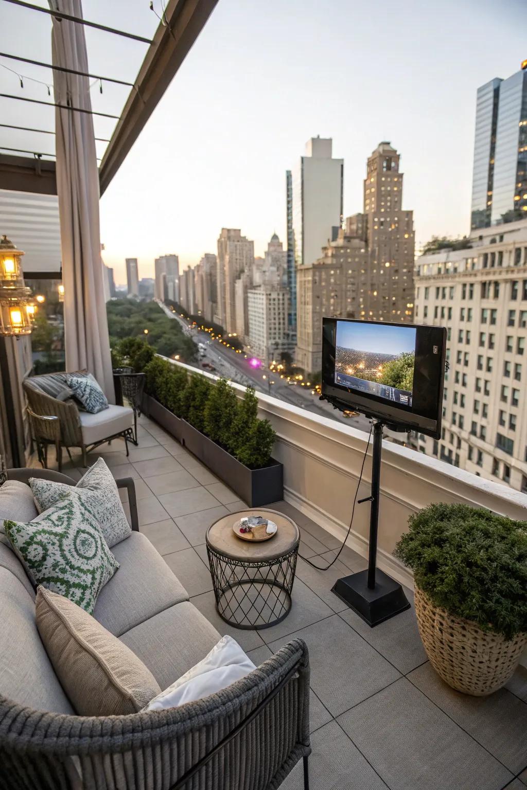 A rooftop setting offers stunning views and an elevated entertainment experience.