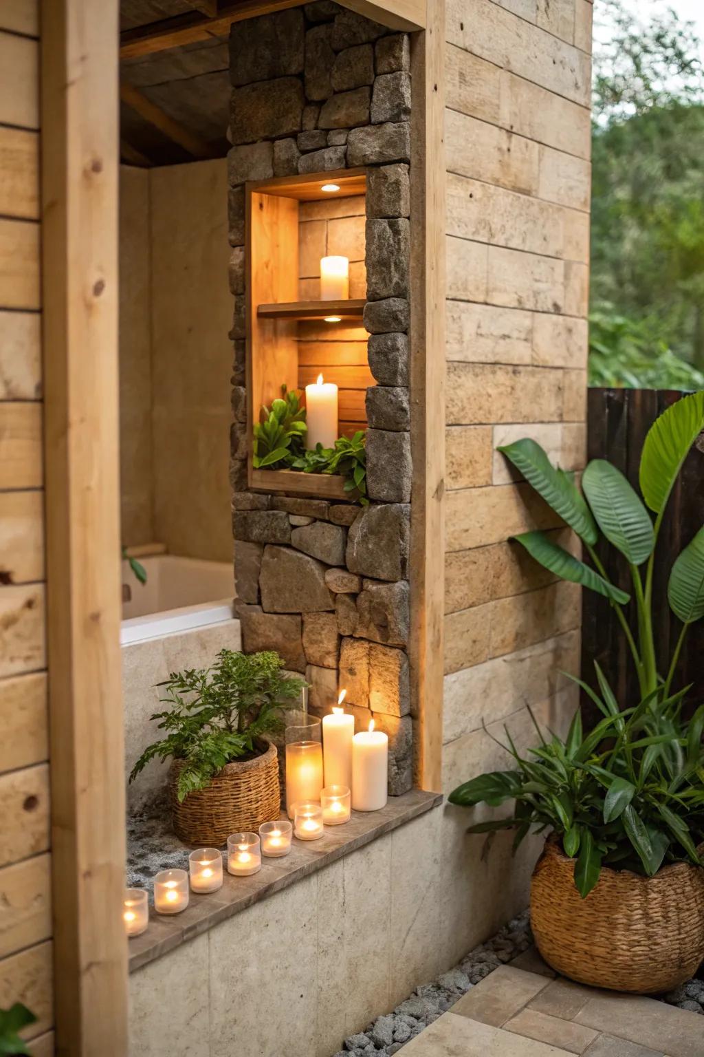 Spa-like niches offer a serene escape.