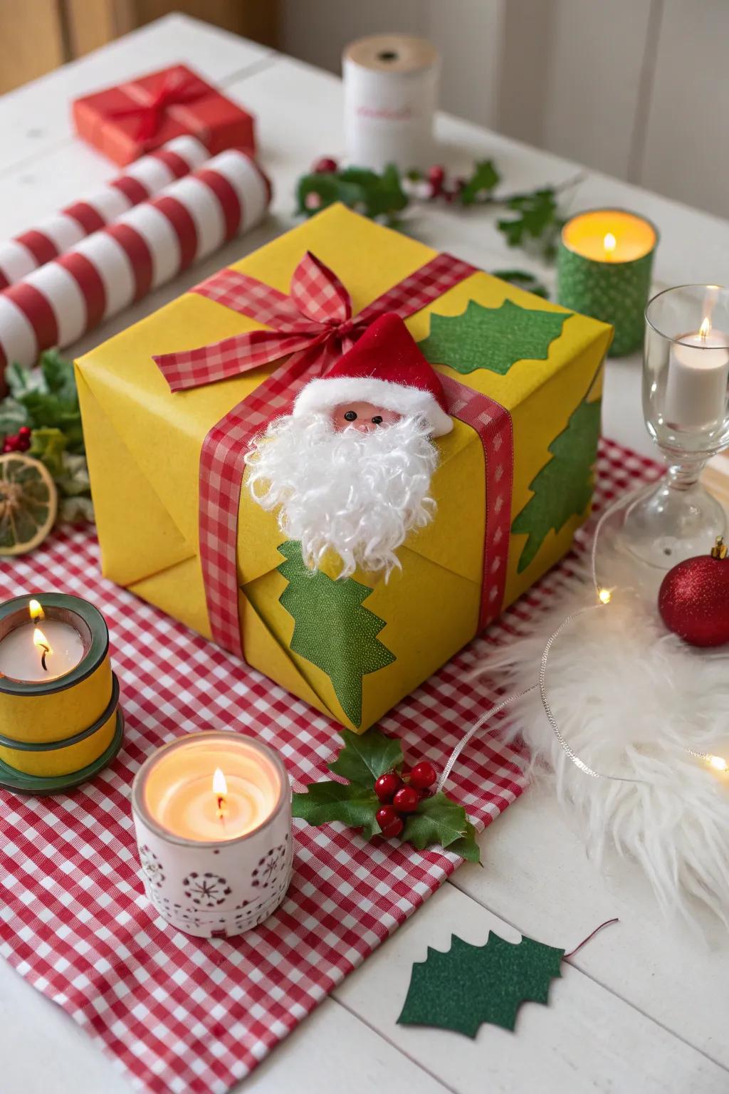 Santa's beard box offers a cozy and inviting look.