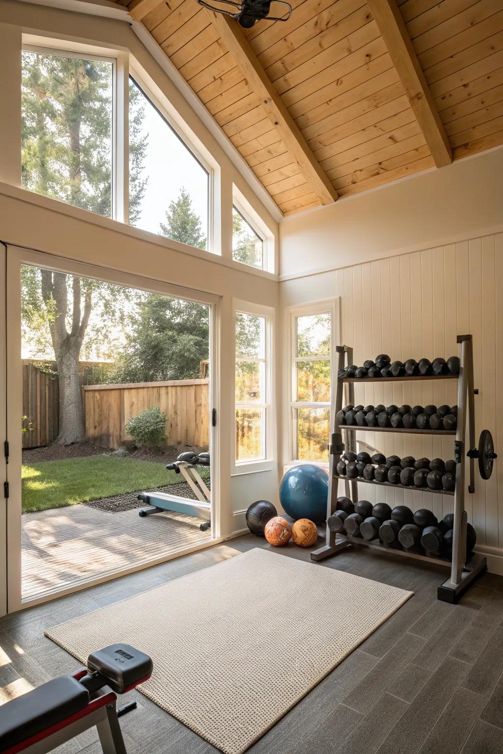 Natural light can transform your gym into a vibrant and motivating space.