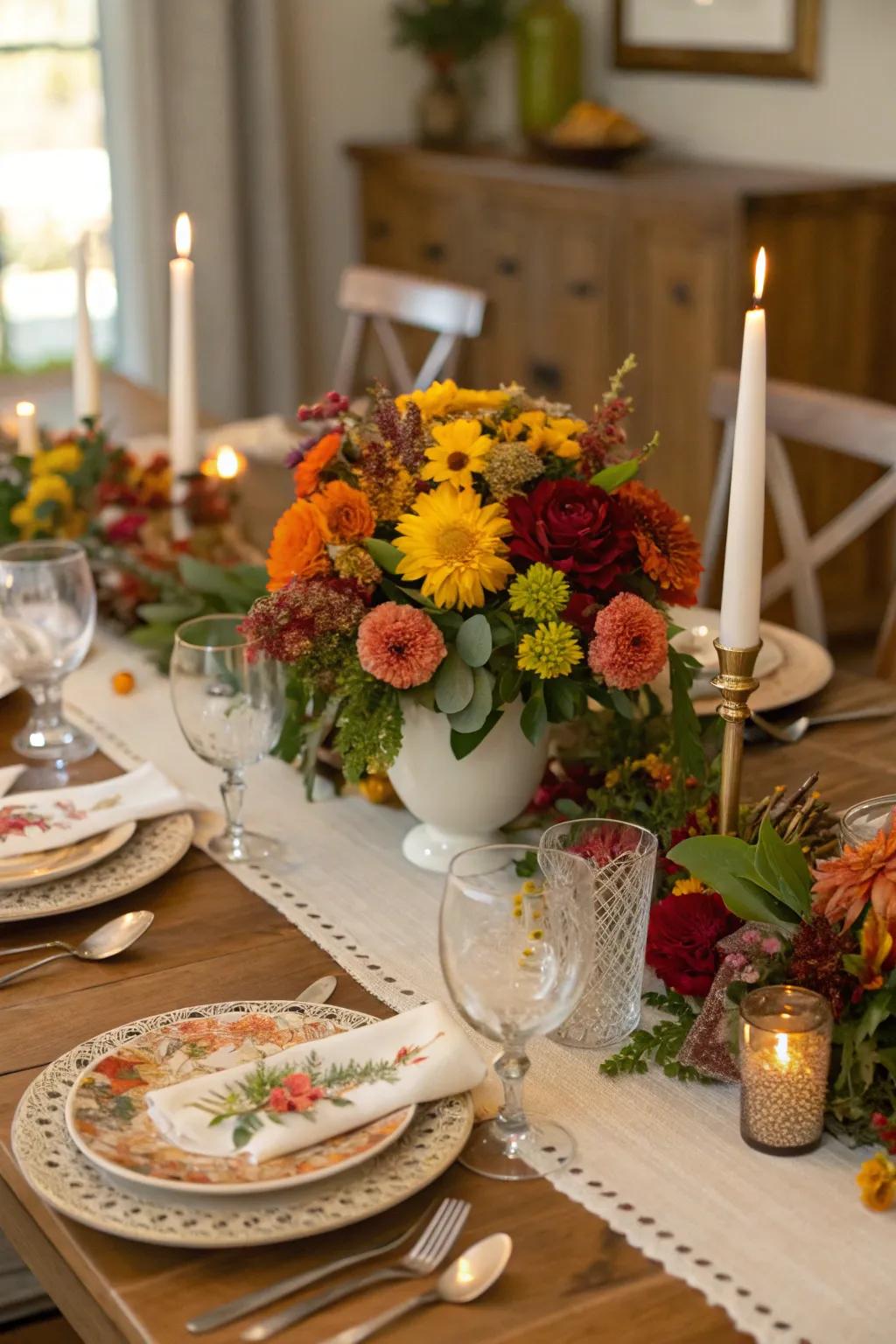 Mini bouquets add a fresh and fragrant touch to your table.