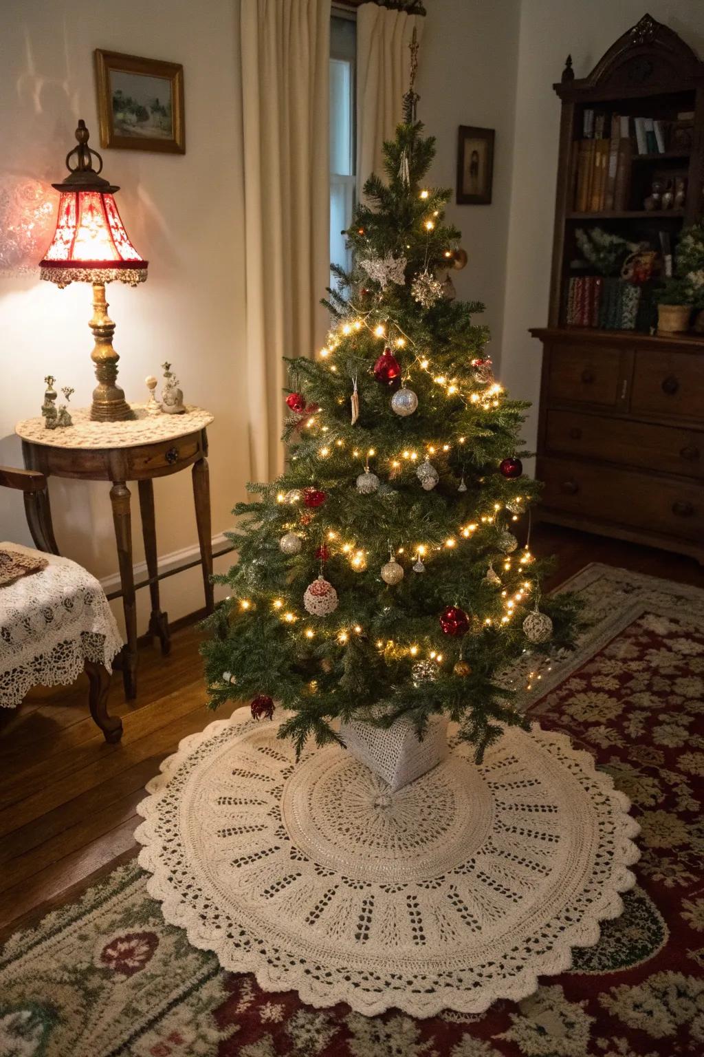 Crochet patterns bring vintage elegance to your holiday decor.