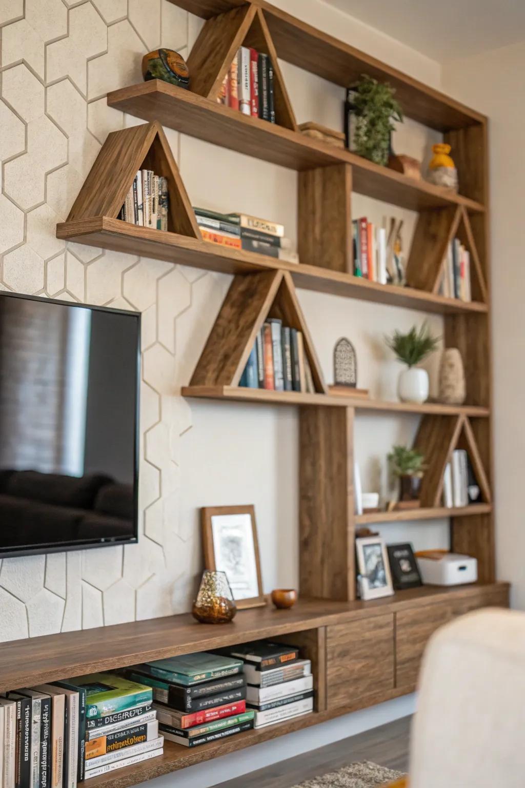 Display those treasures on shelves.