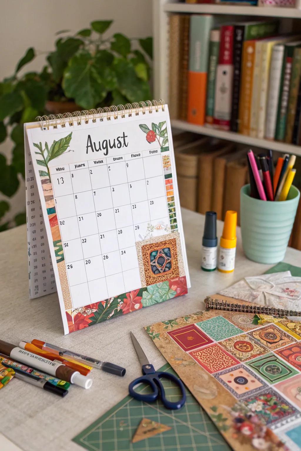 Unleash creativity with crafty collages on your calendar.