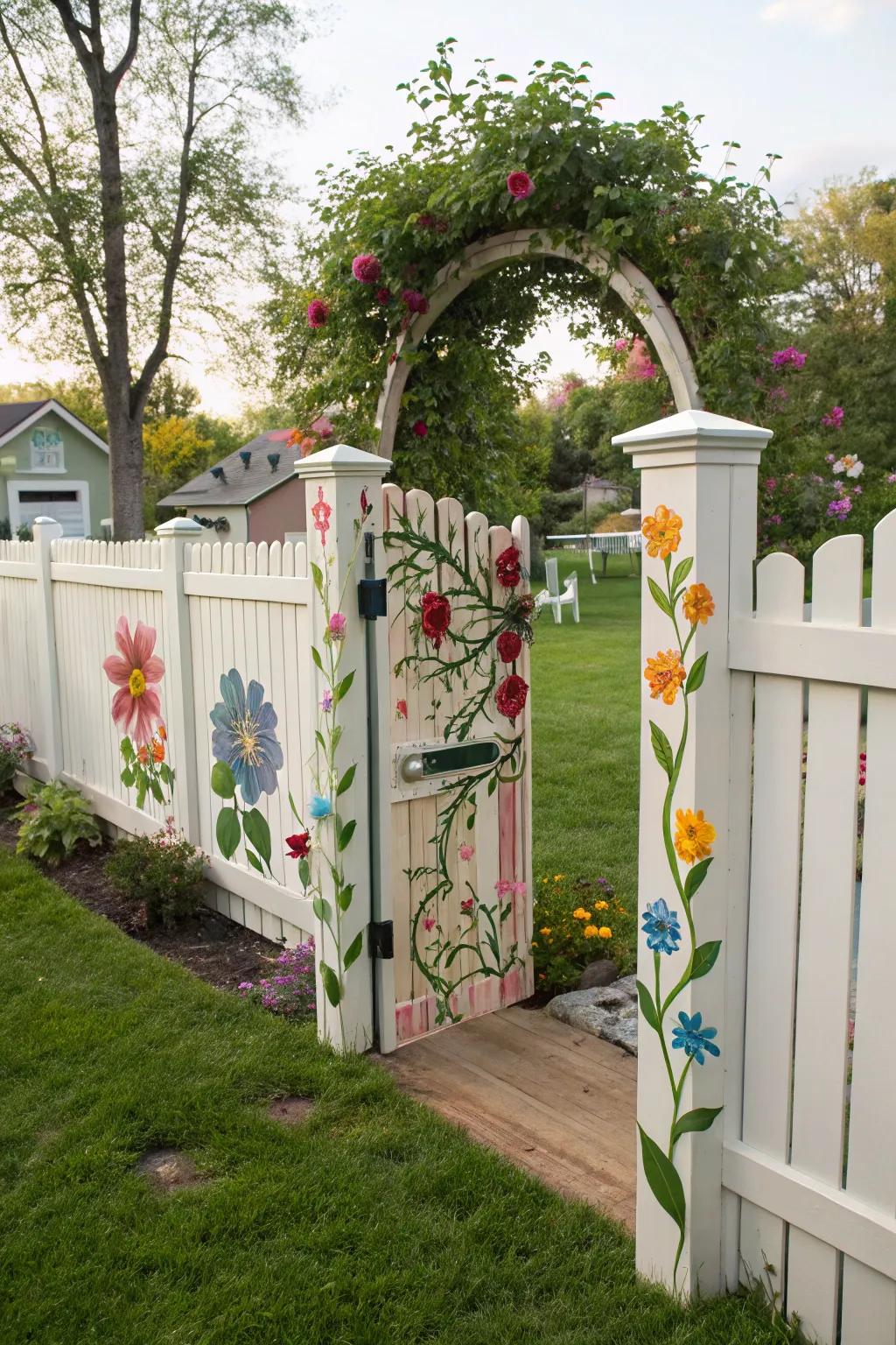 A backyard entrance mirage lends depth and charm to your fence.