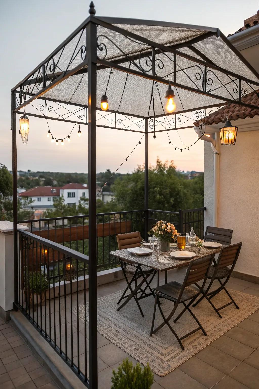 Metal gazebos offer a durable solution for all-weather gatherings.