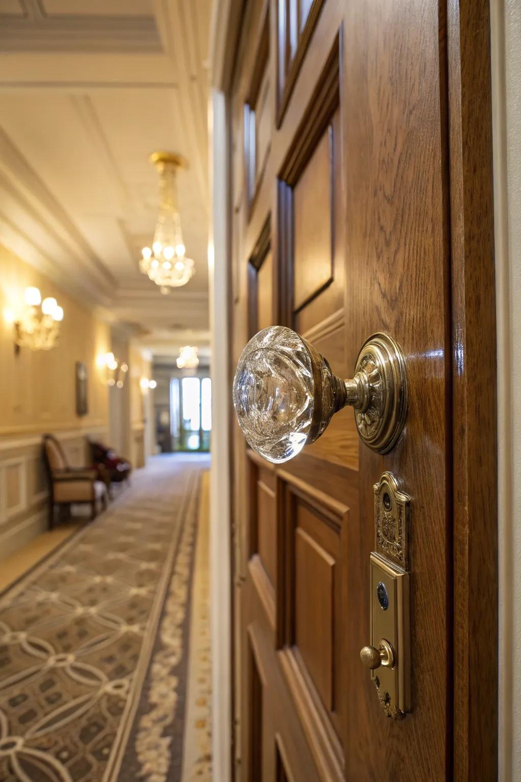 Doorknobs that bring a touch of sophistication.