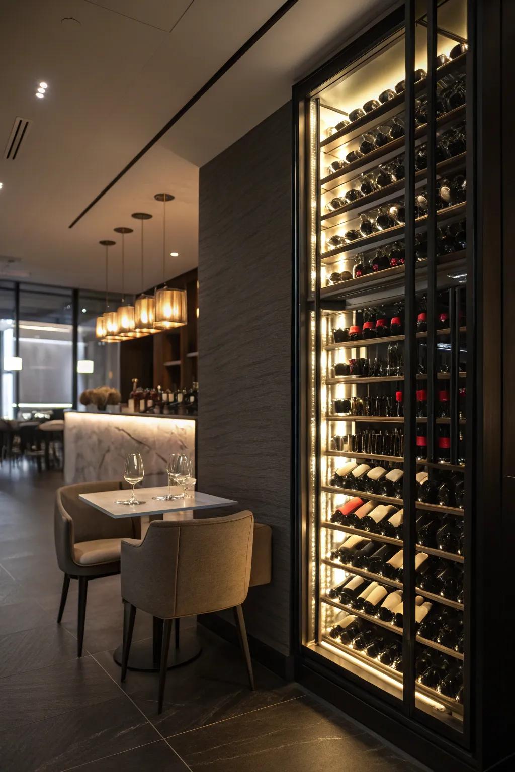 Backlit displays introduce drama and allure.