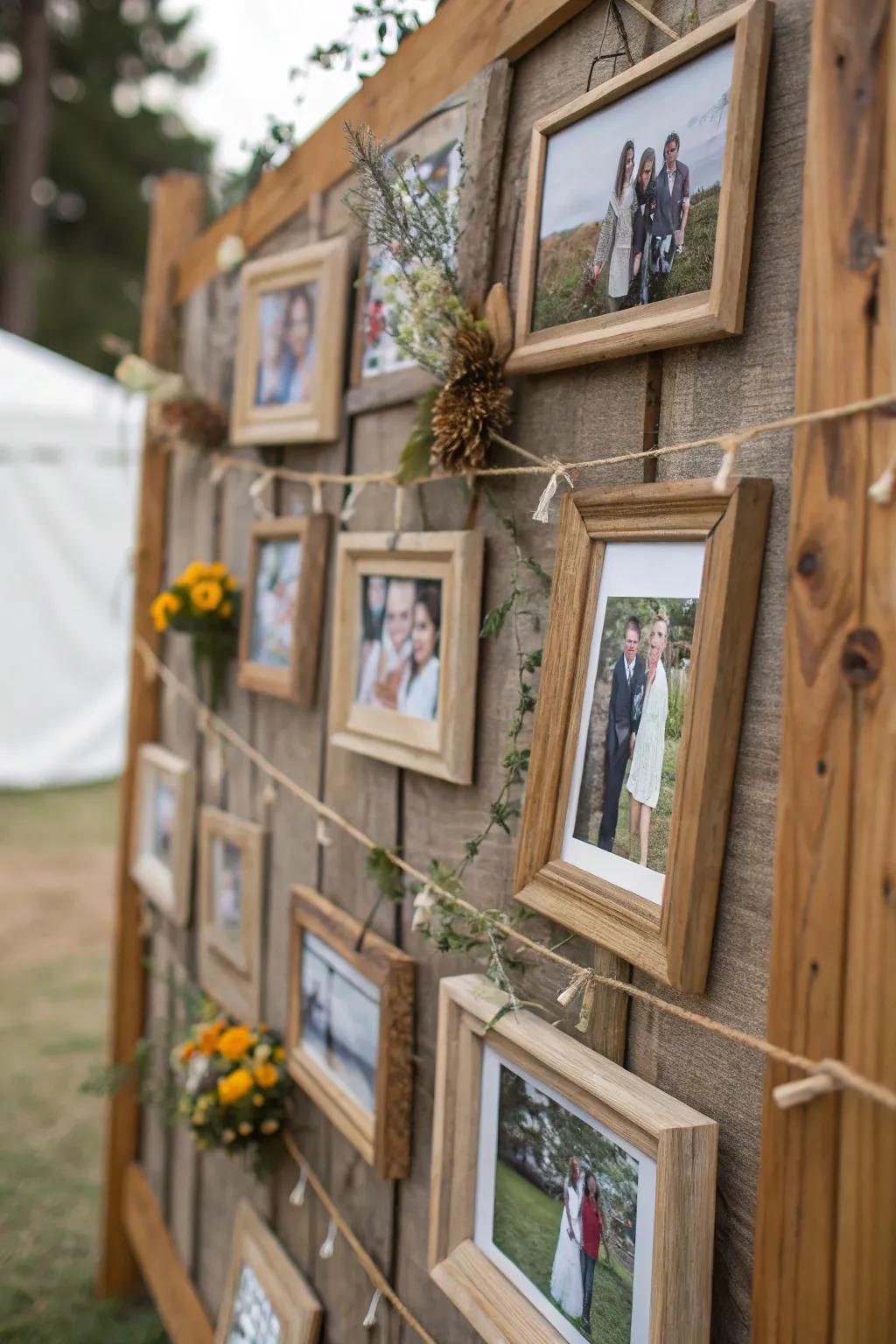 Rustic charm creates a warm and inviting atmosphere for your family photos.