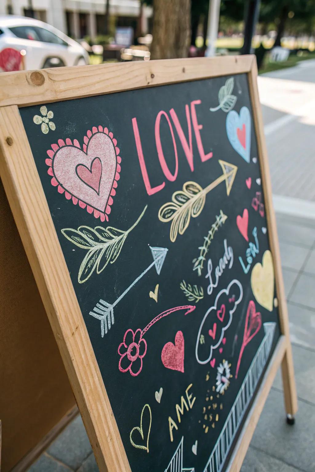 Add whimsy with love-themed doodles.