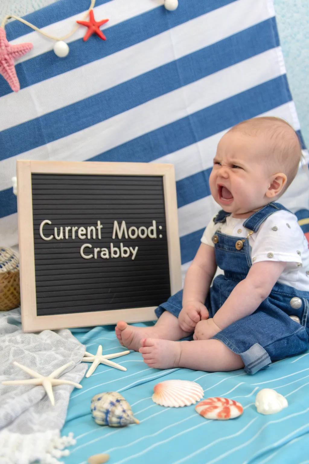 Documenting the adorable grumpiness of babyhood.