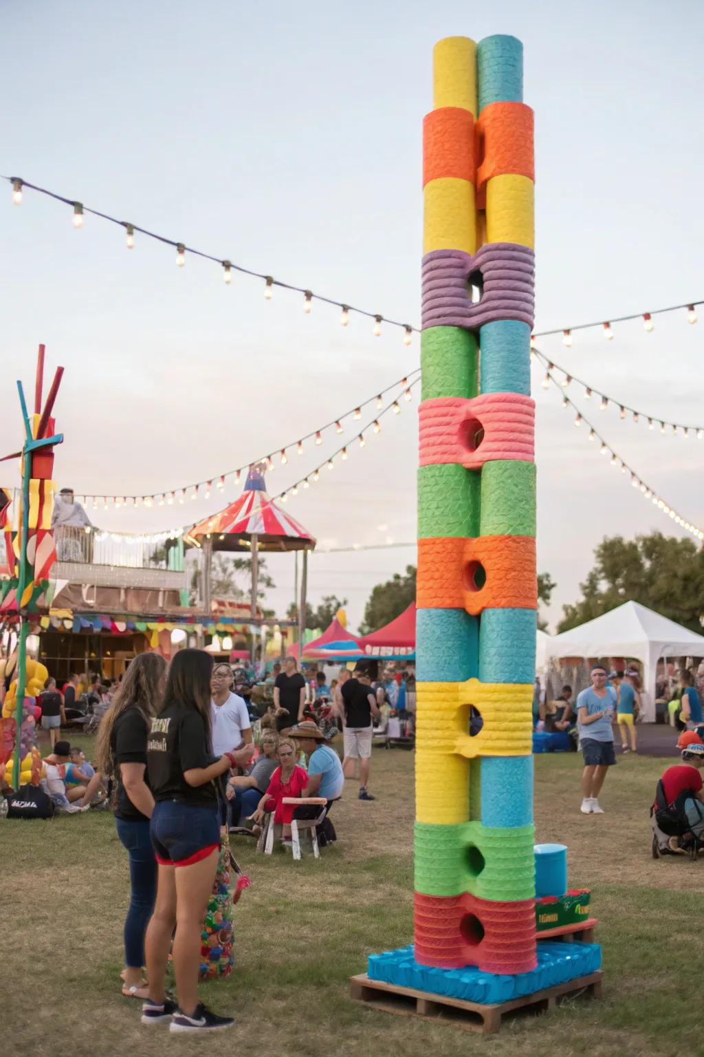 Crafty DIY totems showcase creativity and resourcefulness.