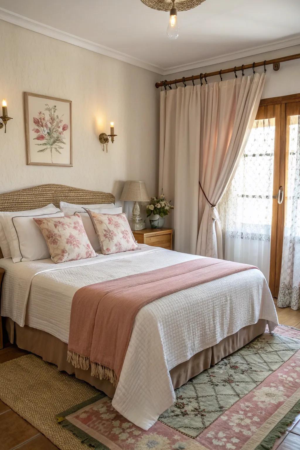 Harmonize your bed with your room’s hue palette.