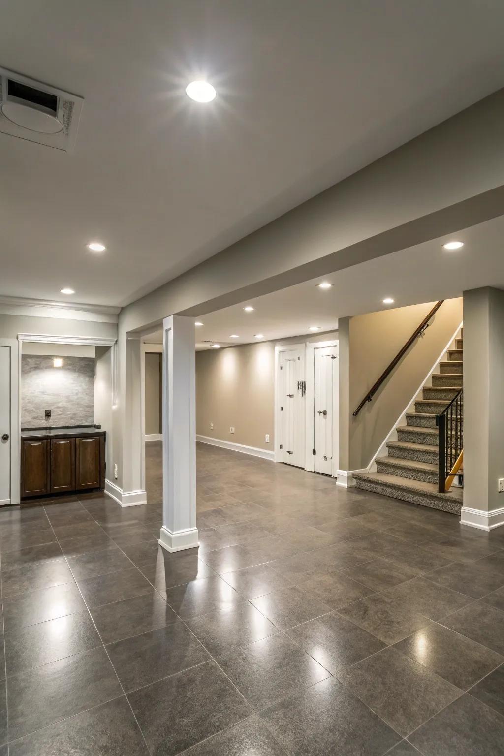 Surface mount installations offer ample lighting while maintaining a clean aesthetic.