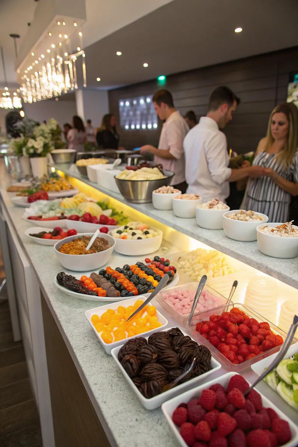 Sweeten the celebration with a customizable dessert bar.