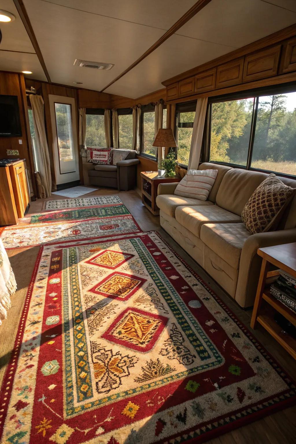 Overlays can define spaces and add warmth to your home.