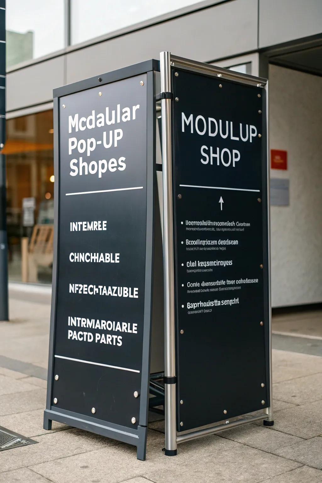Adaptable sign allowing for easy updates and customization.