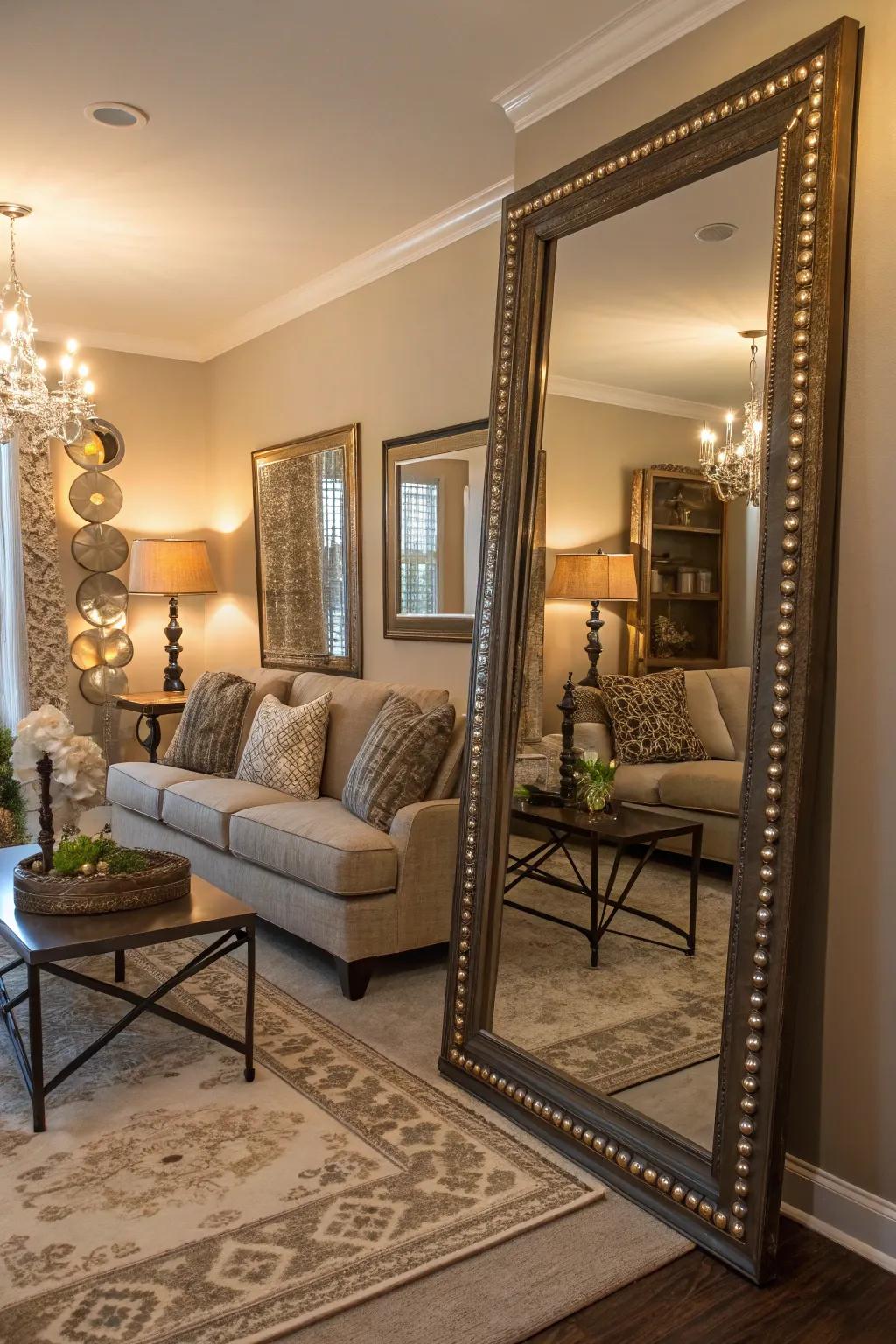 Mirrors enhance both light and perceived space.