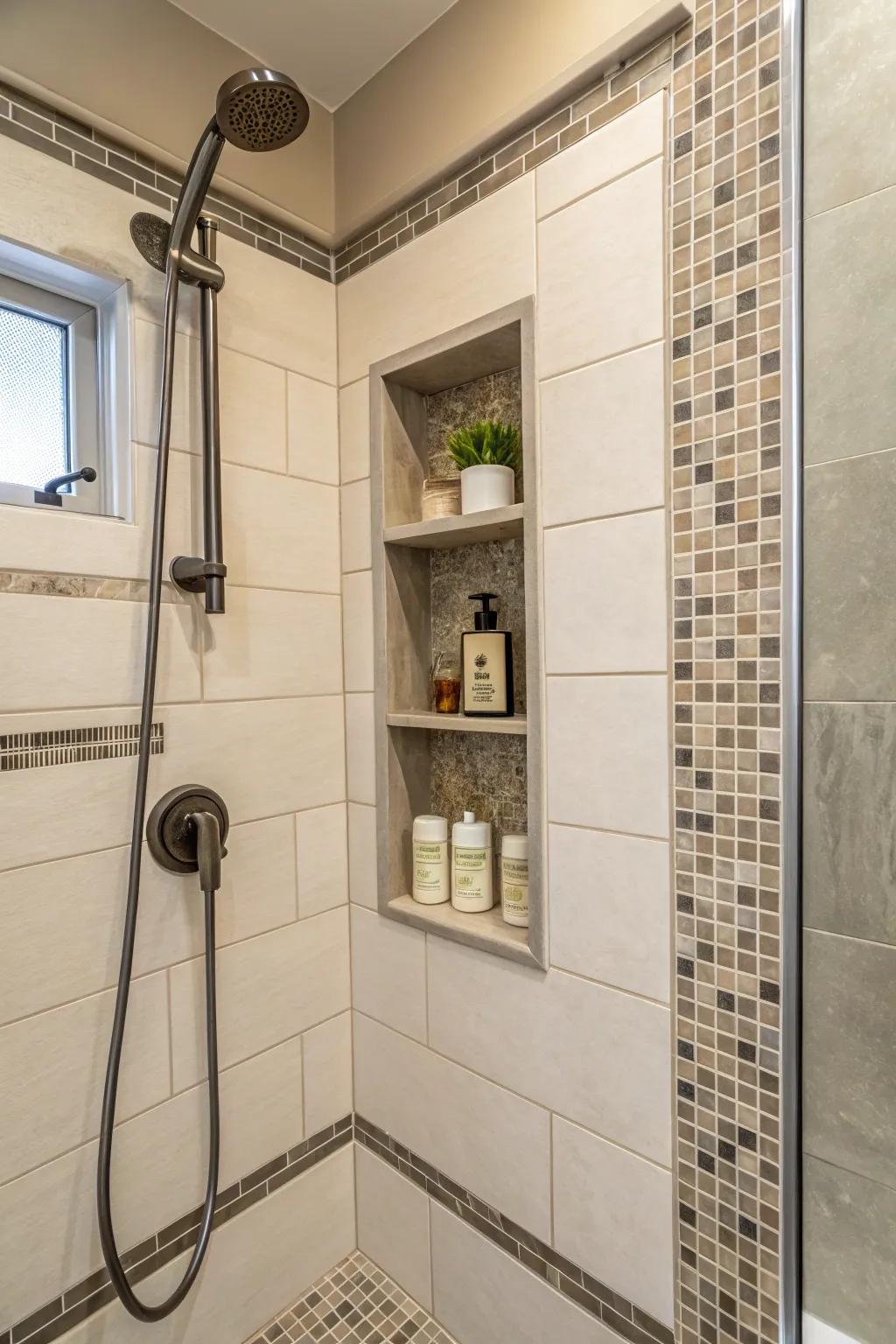 Built-in alcoves contribute both utility and panache.