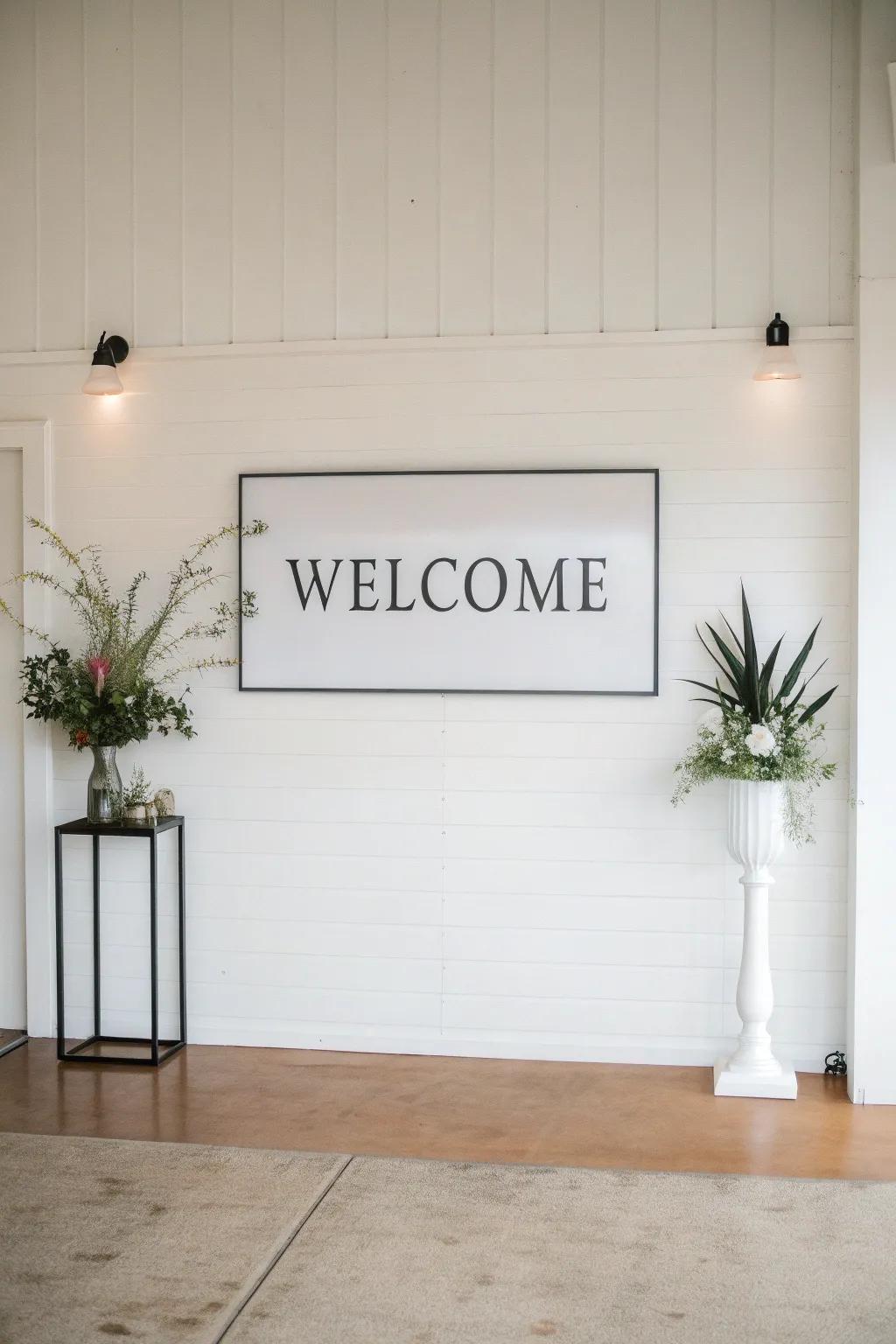 Embrace simplicity with a minimalist typography sign.