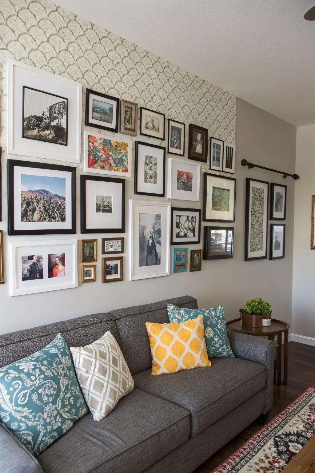 Personalize your area by using frames.