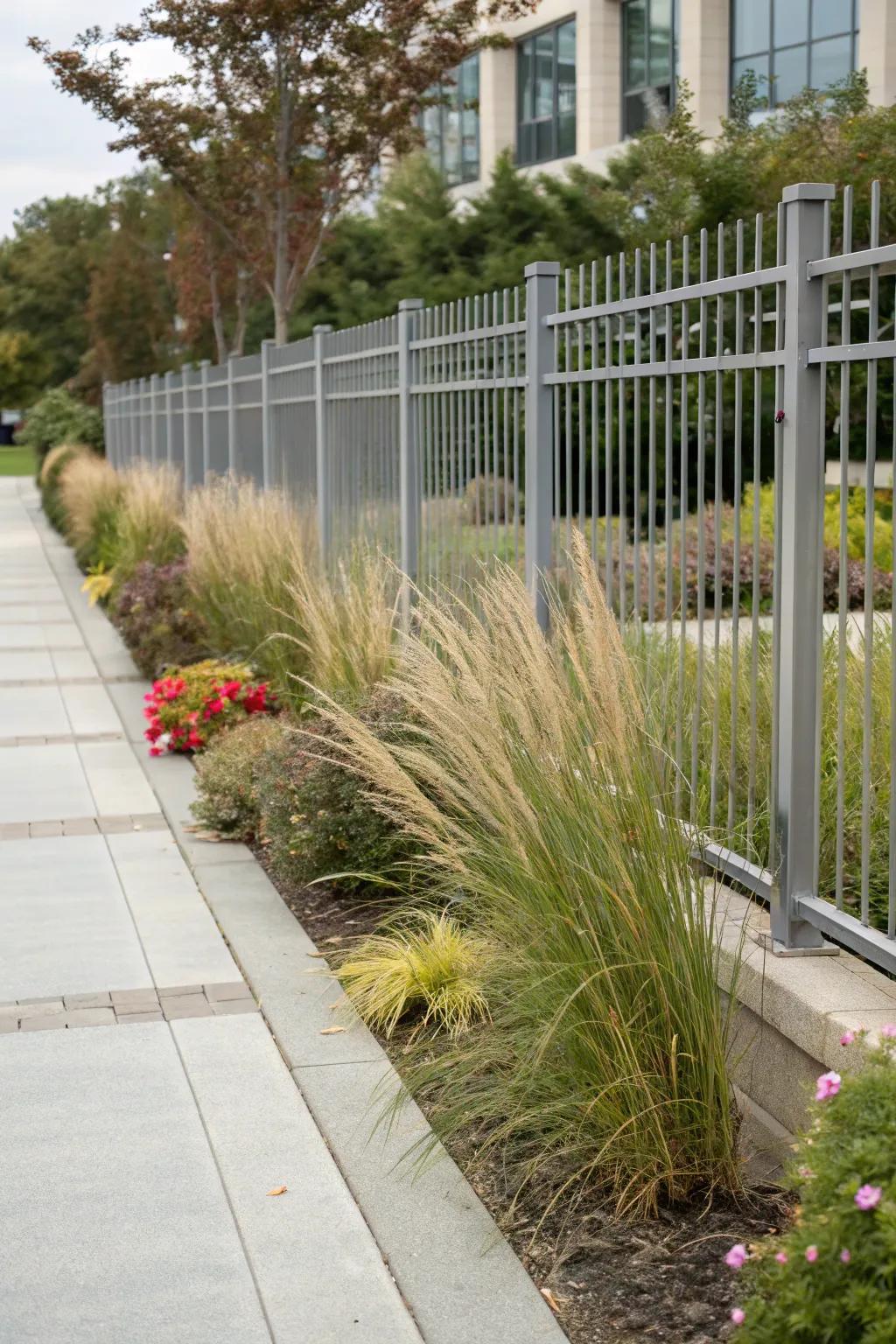 Garden borders define space with decorative plants.