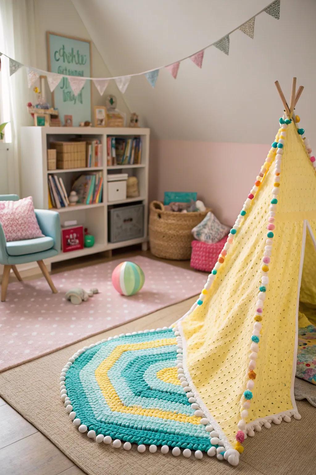 Pom-poms bring playfulness and joy to any blanket.