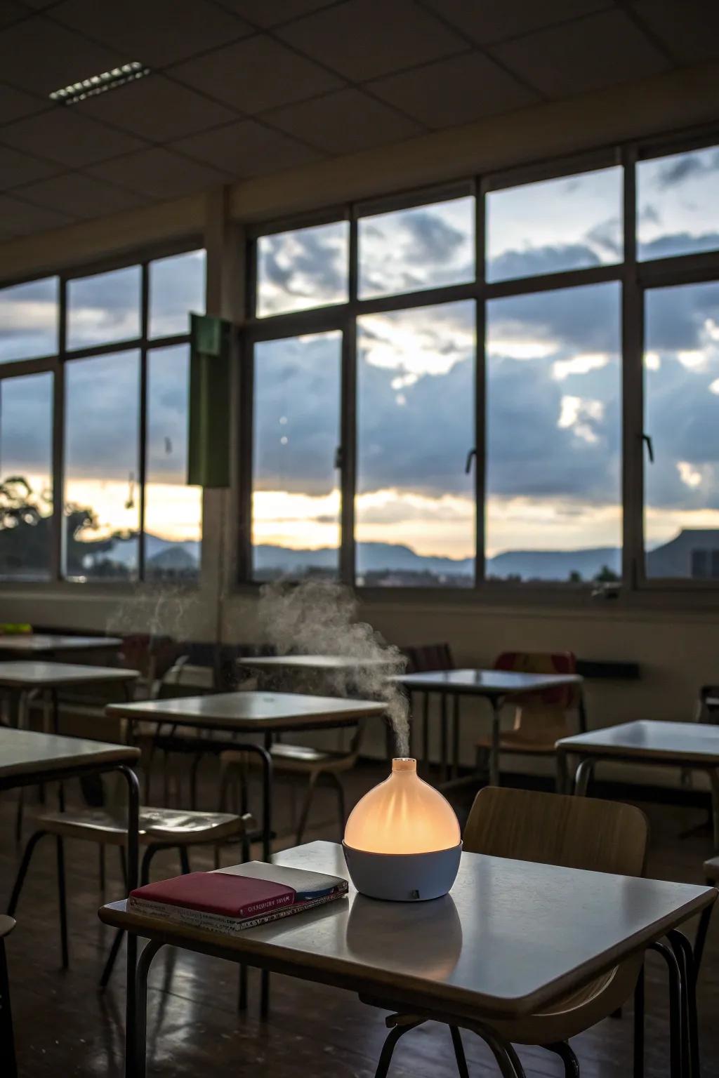 Scent therapy can amplify the calming atmosphere of a classroom.