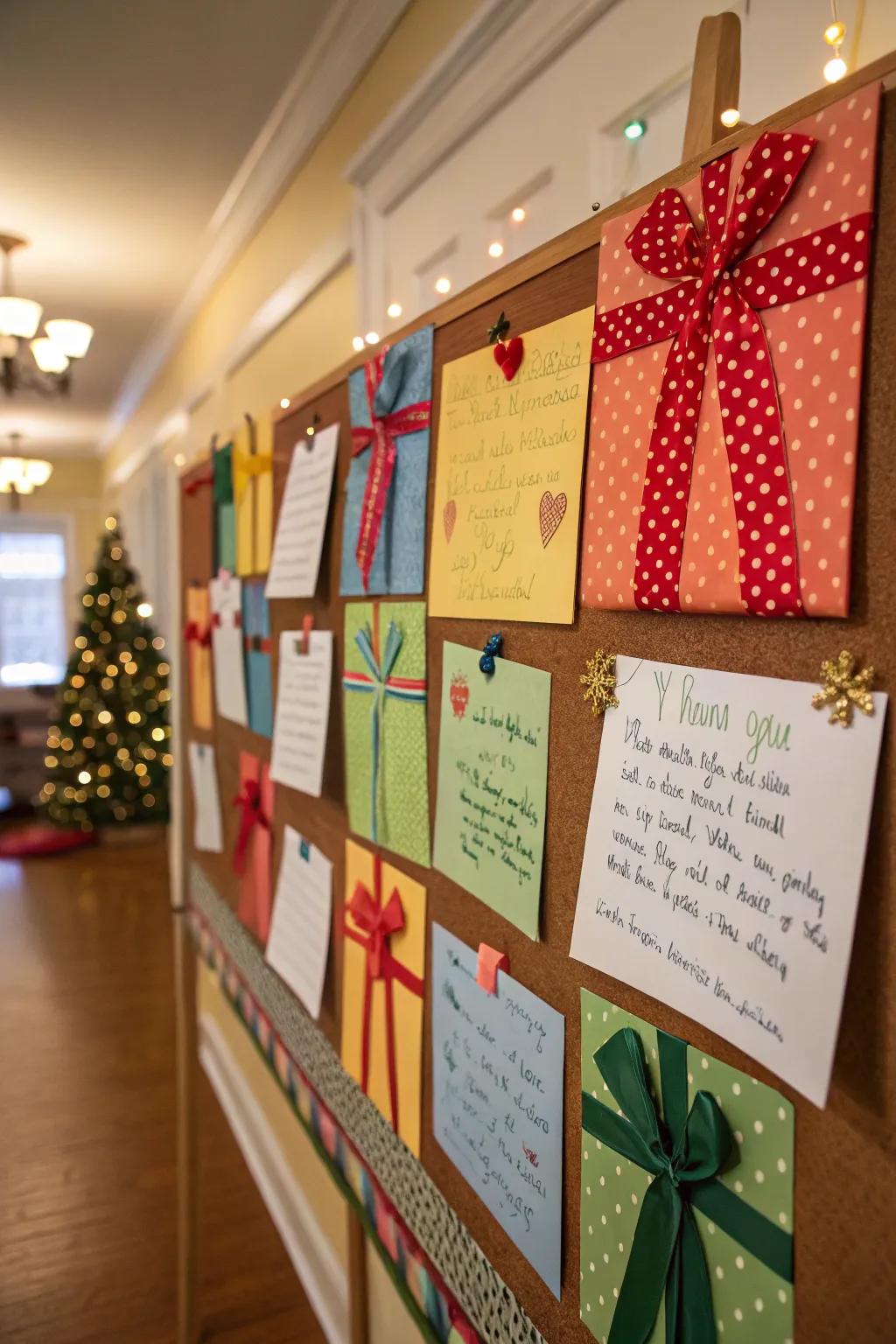 Express thanks with a gratitude-filled bulletin board.