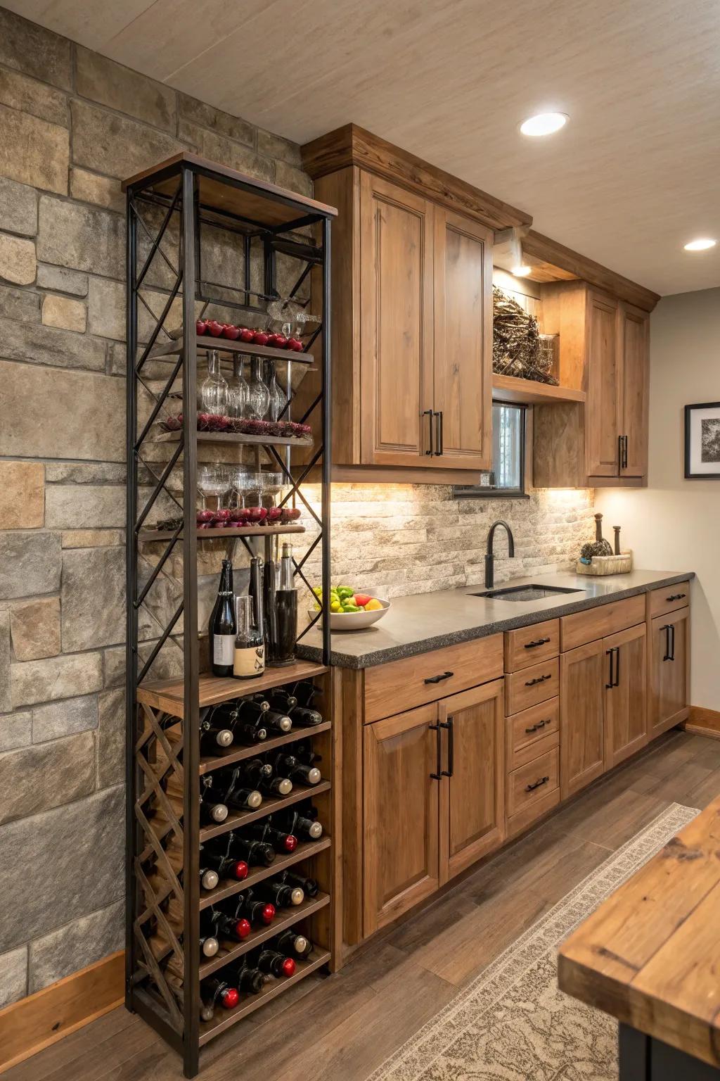 Homespun contemporary racks deliver a snug, stylish fusion.
