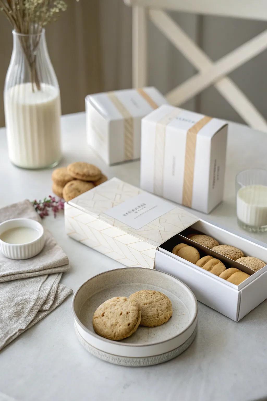 Minimalist design offers a sleek and modern packaging option.