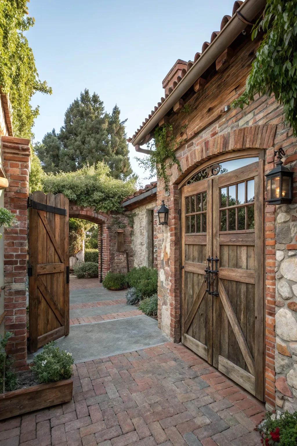Reclaimed materials bring rustic charm and uniqueness.