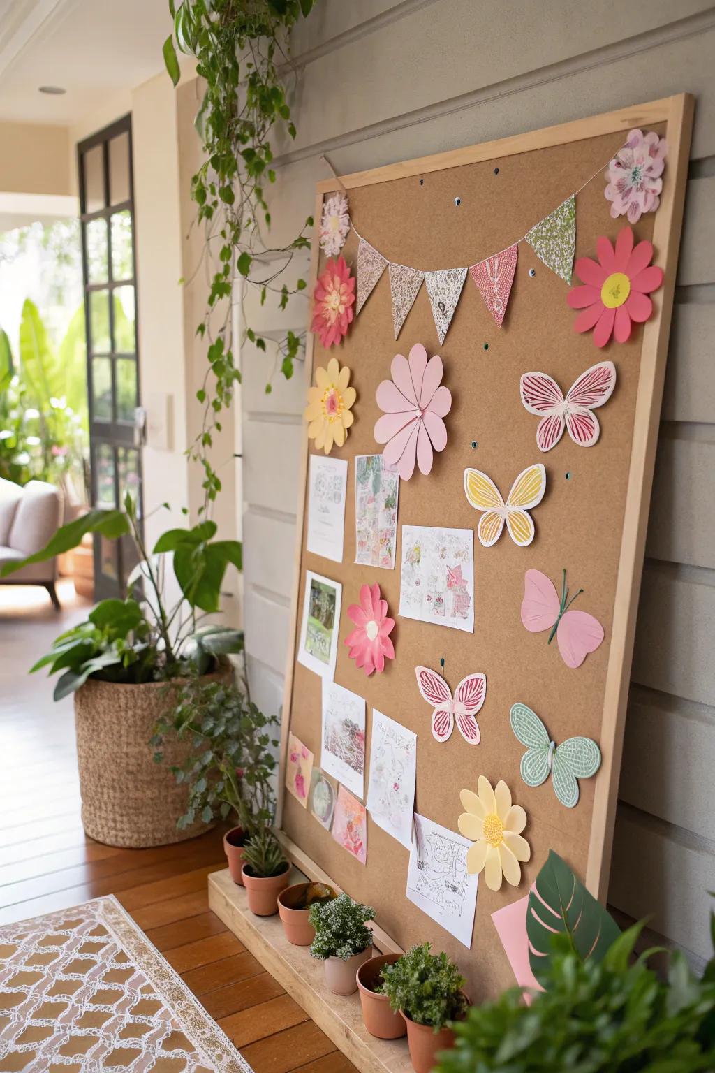 Let your decor blossom with a garden-themed board.