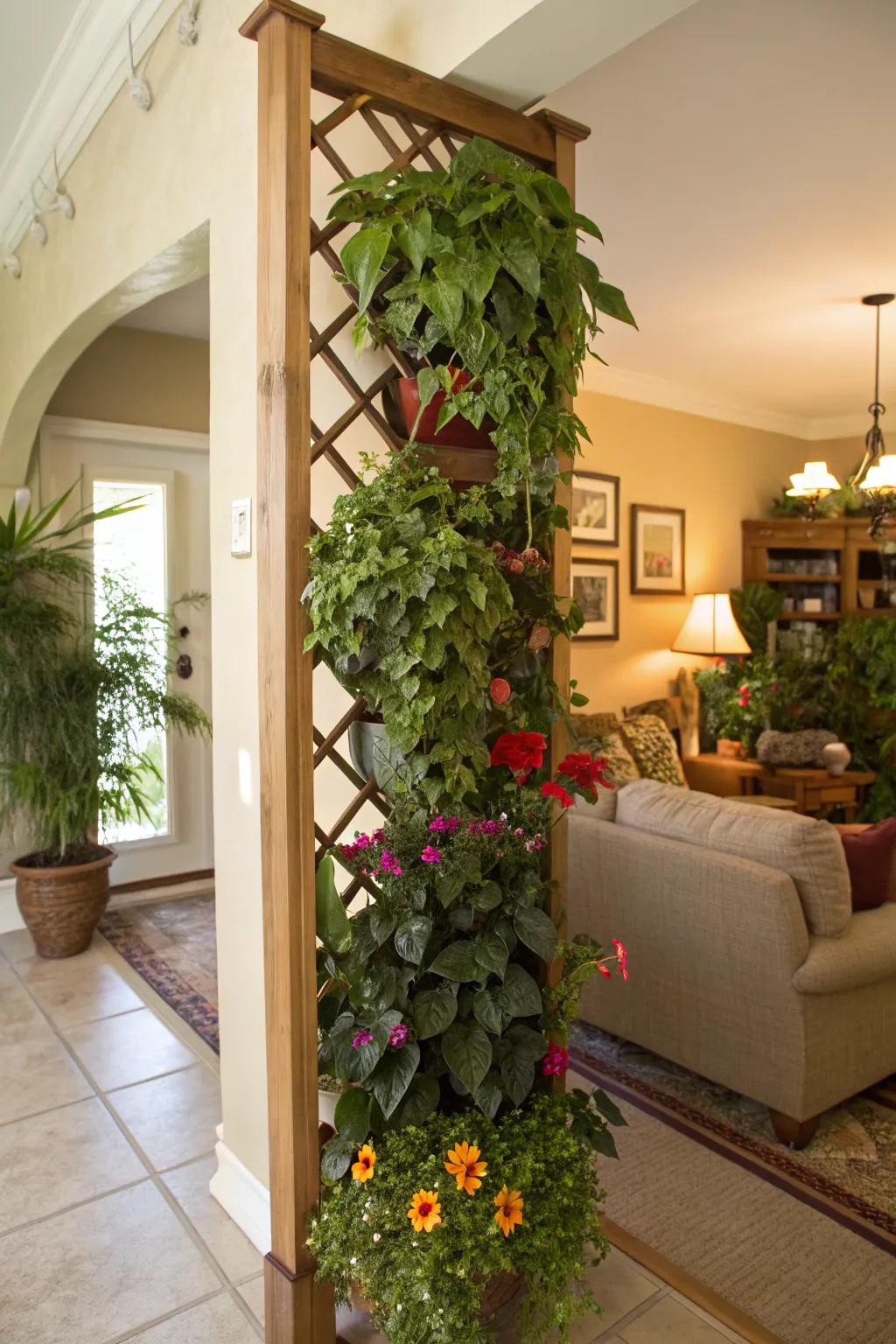 Vertical gardening adding innovation and greenery.