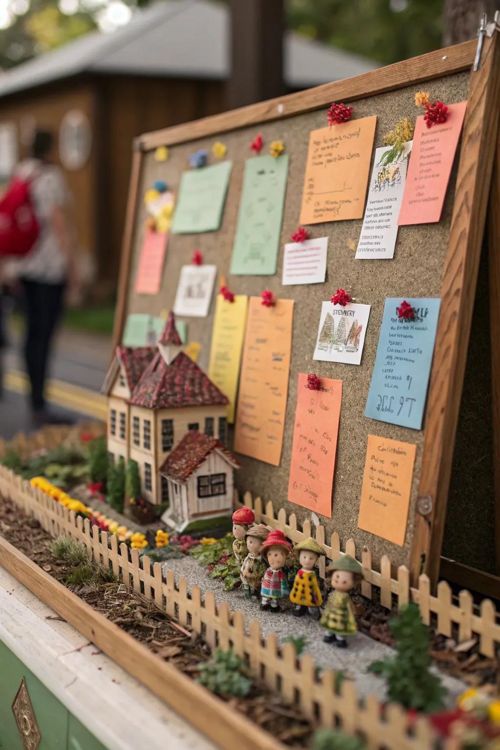 Miniature Scarecrow Village introduces toddlers to farming fun.