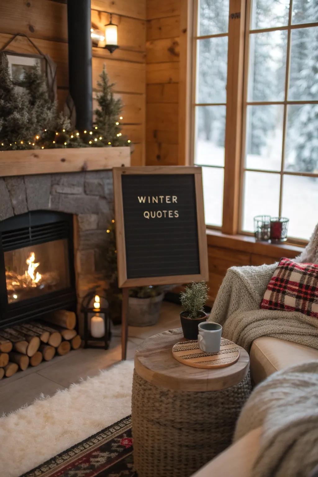 Cozy up with warm winter quotes.