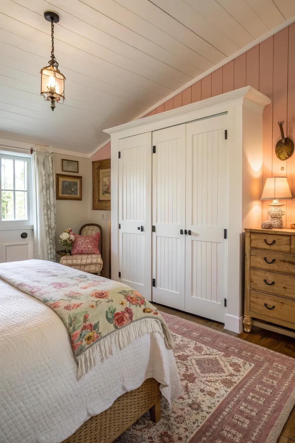 Beadboard detailing offers a quaint, cottage-like appeal.