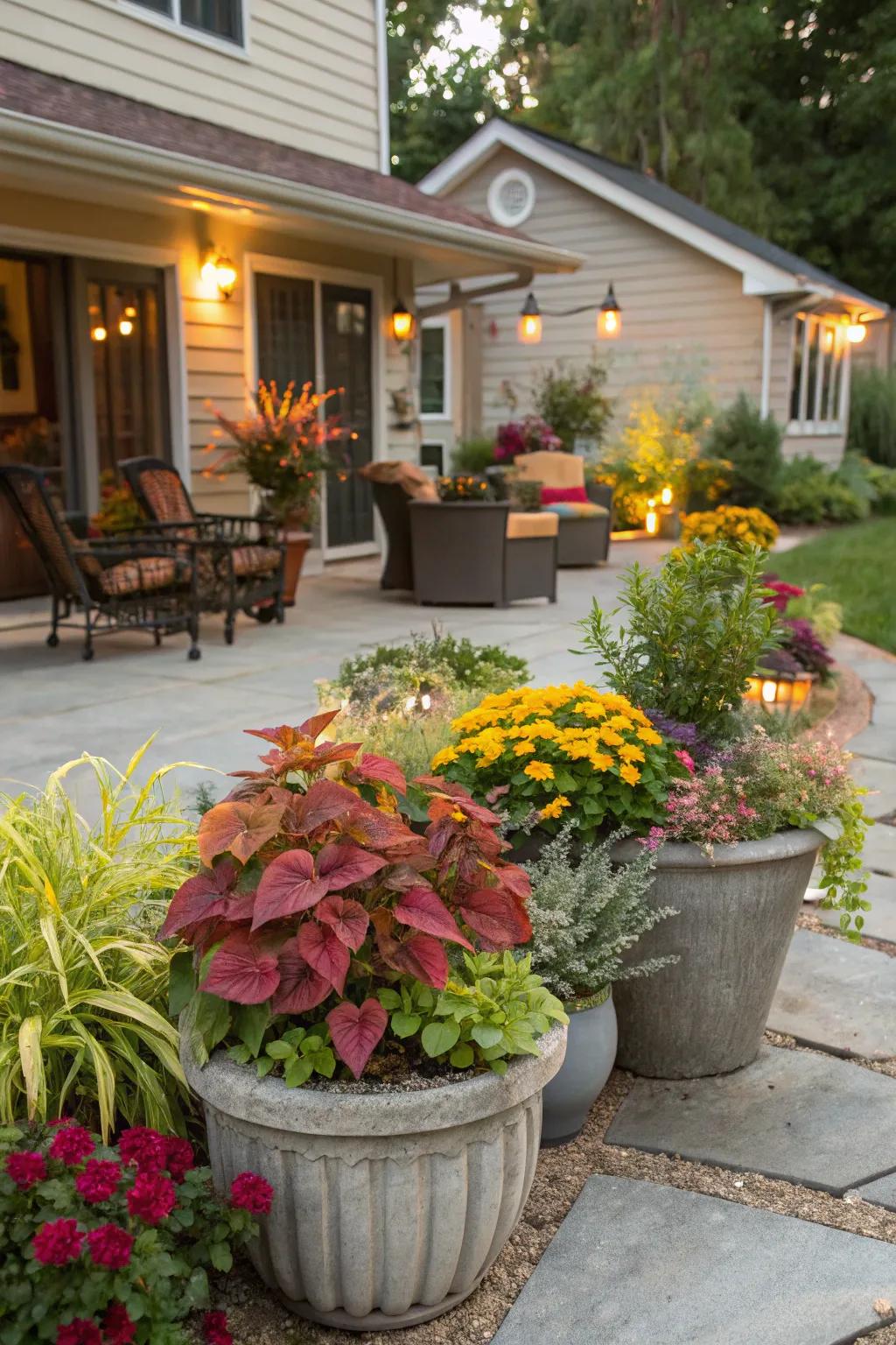 Refresh your patio with versatile container gardens.